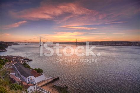 Lisbon And Tagus River At Sunset Stock Photo | Royalty-Free | FreeImages