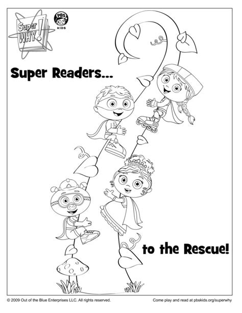 Super Why Readers Coloring Pages