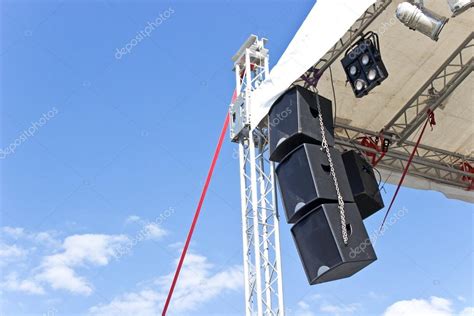 Outdoor concert stage construction over sky Stock Photo by ©gavran333 ...