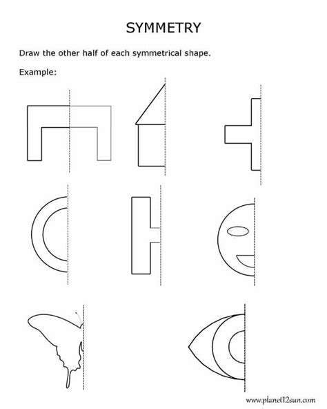 Teach child how to read: Free Printable Symmetry Worksheets For Grade 3