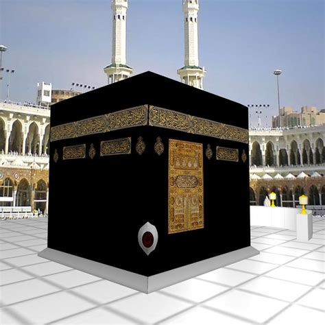 3d kaaba black stone model