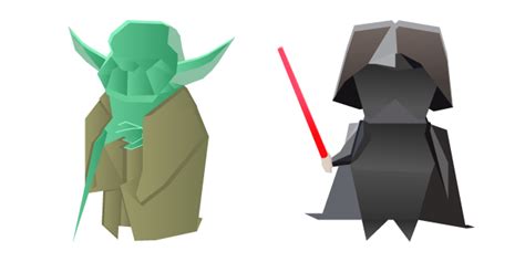 Origami Master Yoda and Darth Vader cursor – Custom Cursor