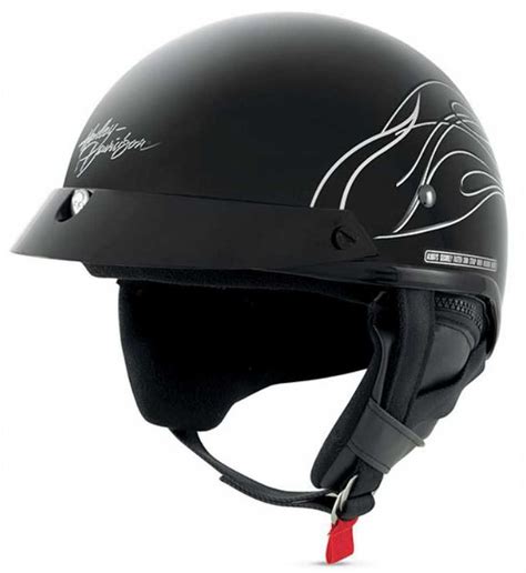 Harley-Davidson® Womens Destination Half Helmet, Gloss Black Fiberglass ...