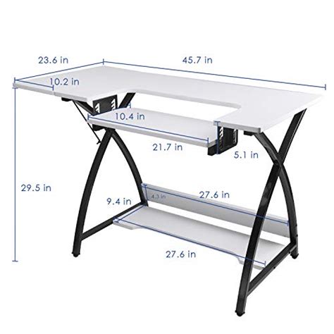 BAHOM Adjustable Sewing Craft Table Multipurpose, Sewing Machine Platform Computer Desk With ...