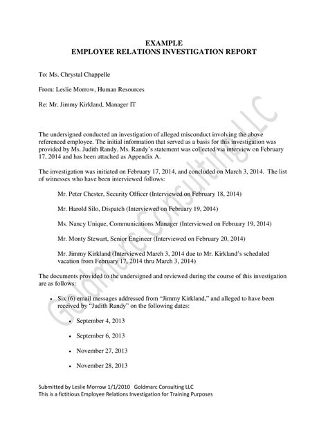 Workplace Investigation Report - 11+ Examples, Format, Pdf, Tips