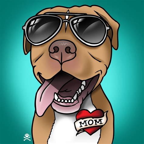 CARTOON PORTRAITS | Pitbull drawing, Pitbull dog, Pitbull art