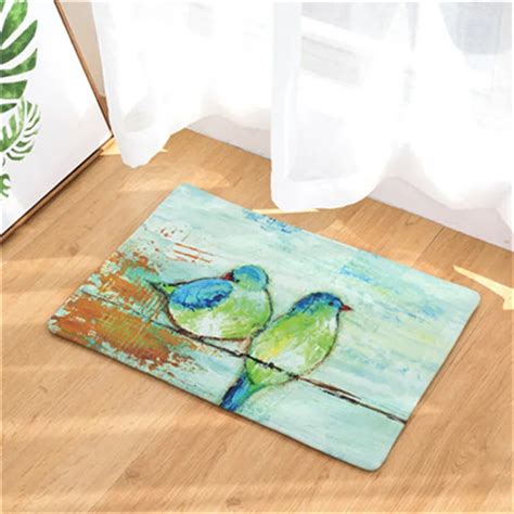 Practical Fashion Birds Theme Print Mats Rectangular Floor Mats Living Room Non Slip Mats ...