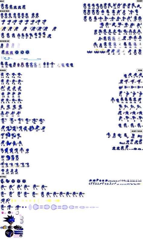 Mecha Sonic Sprites Sheet (My version) (Read D.) by JH-Production on DeviantArt