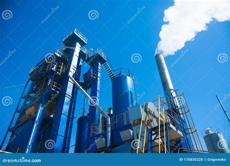 Equipment for Production of Asphalt, Cement and Concrete Stock Photo ...