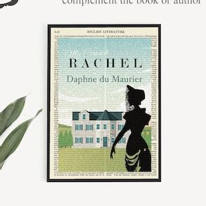 Printable 'my Cousin Rachel' Book Cover Print, Daphne Du Maurier Poster, Living Room Wall Art ...