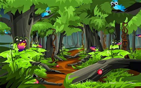 Selva Art: Cartoon forest