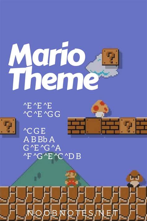 Super Mario Bros. Theme – Nintendo letter notes for beginners - music ...