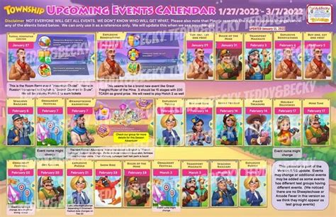 Version 8.9.0 Upcoming Events Calendar : r/TownshipGame