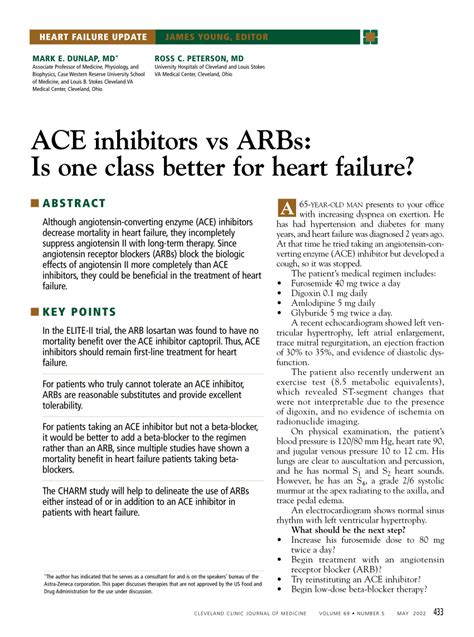 (PDF) ACE inhibitors vs ARBs: Is one class better for heart failure?