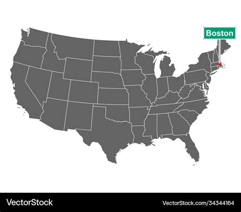 Boston city limit sign and map usa Royalty Free Vector Image