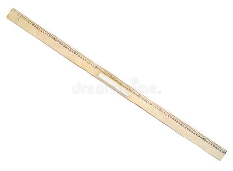 Wooden Measuring Meter Ruler Cut Out on White Stock Photo - Image of ...