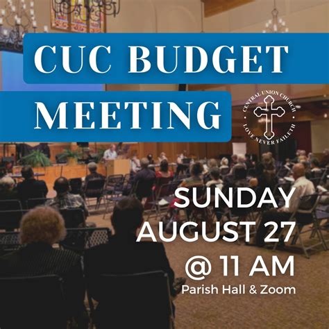 2023 Budget Meeting – Central Union Church