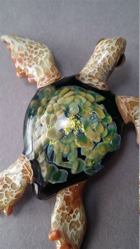 Glass Turtle Shell Sea Turtle Sea Shell Blown Glass Turtle | Etsy