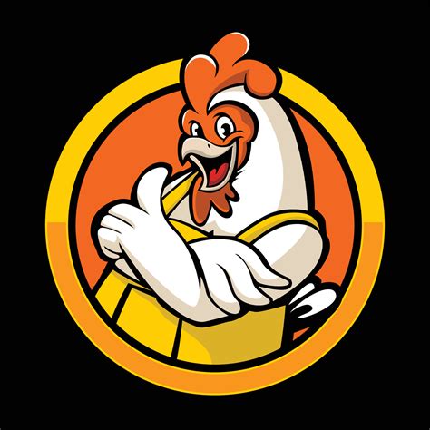 Chicken vector logo illustration giving a thumbs up 11469941 Vector Art ...