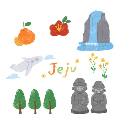 Cute Jeju Island Elements Illustration, Jeju, Korea, Cute PNG Transparent Clipart Image and PSD ...