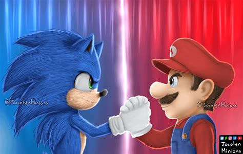 Sonic meets Movie! Mario (art by Jocelyn Minions) : r/SonicTheMovie