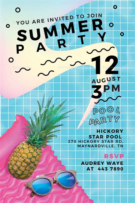 Summer Party Invitations