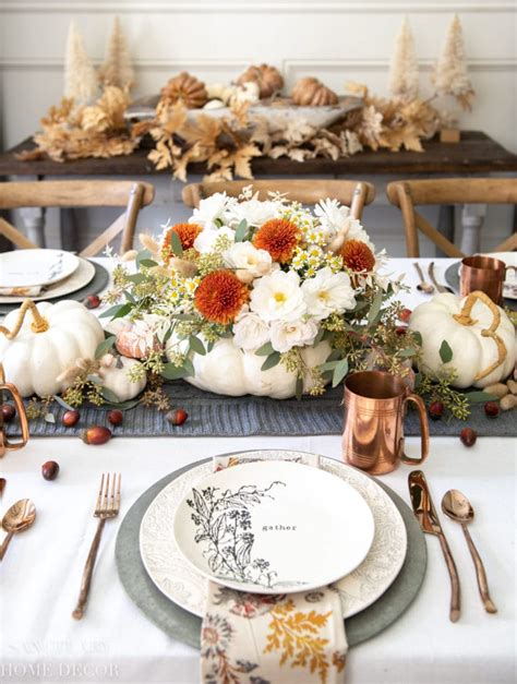 35 Gorgeous Thanksgiving Table Decorations & Easy Centerpiece Ideas - A ...