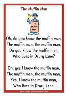 The muffin man Muffin Man Nursery Rhyme, Nursery Rhymes Lyrics, Old ...