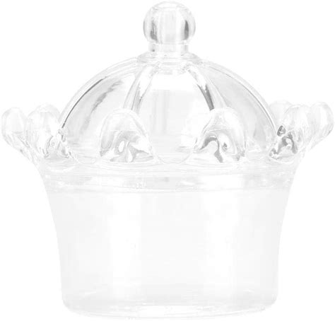 Amazon.com: AUNMAS 12Pcs Crown Shaped Acrylic Candy Boxes, Transparent Crown Shape Plastic Candy ...