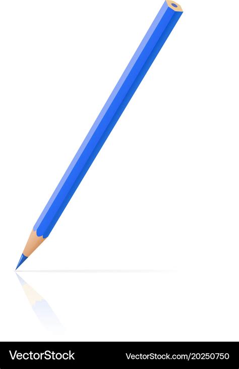 Blue pencil Royalty Free Vector Image - VectorStock