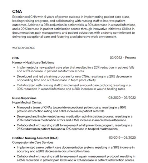 2+ CNA Resume Examples [with Guidance]