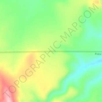 Prescott National Forest topographic map, elevation, terrain