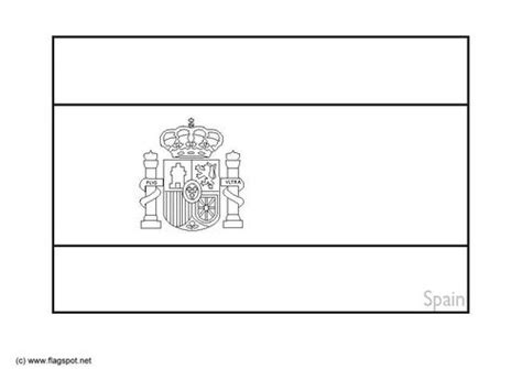 Printable Coloring Pages Spanish Flags