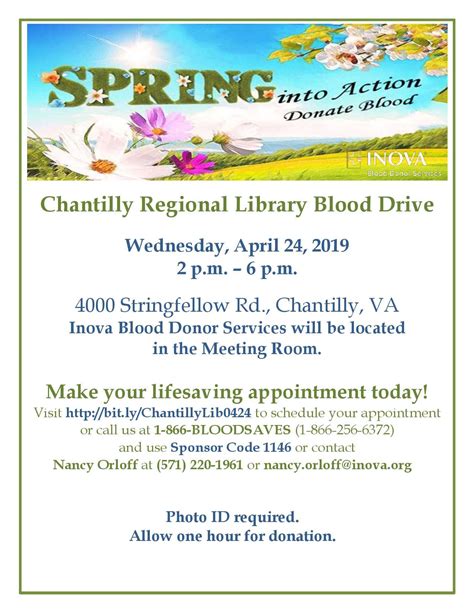 Chantilly Regional Library - Inova Blood Donor Services