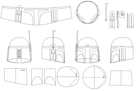 Mandalorian Helmet Template