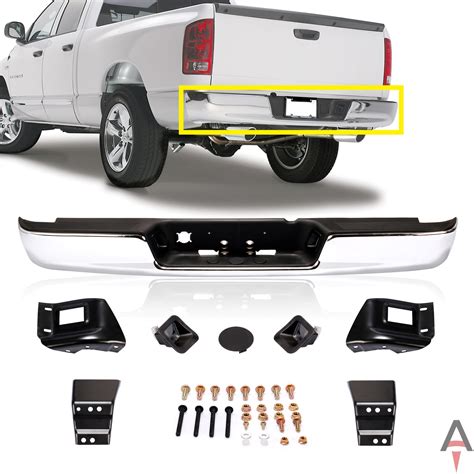 Rear Step Bumper Chrome Steel Fits 02-08 Ram 1500 03-09 Ram 2500 3500 ...