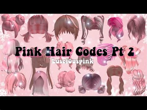 Aesthetic Pink Hair Codes Pt 2 | Roblox - YouTube