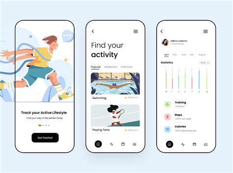 Fitness Tracking Mobile App Template | Figma