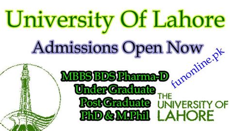 University Of Lahore UOL Admissions 2024 | WebStudy