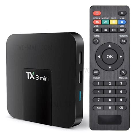 TV BOX TX3 MINI SMART 4K HD WIFI RJ45 HDMI 2USB LECTOR 2GB RAM 16GB ROM ANDR 8.1