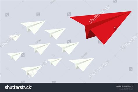 Paper Planes Competition Sky Background Illustration Stock Vector (Royalty Free) 2110603292 ...