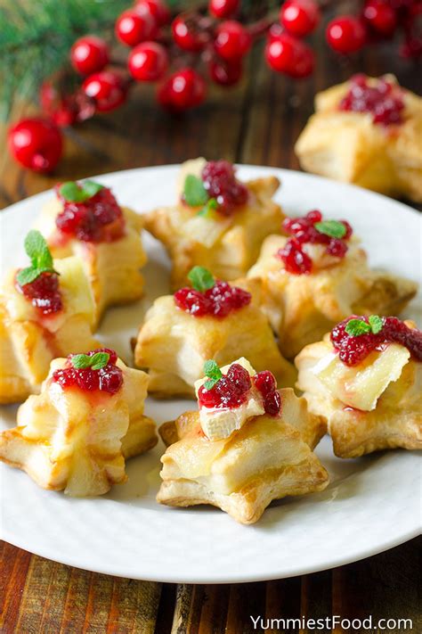 Christmas Cranberry Brie Puff Pastry Stars - Recipe from Yummiest Food Cookbook