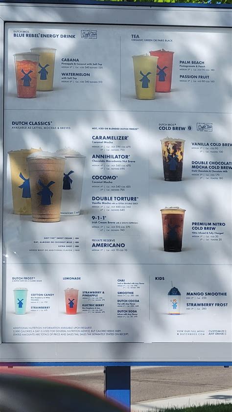 The size of the prices on this Dutch Bros coffee menu. Nearly impossible to read from a car. - 9GAG
