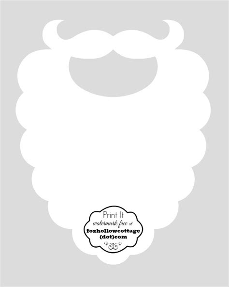 Free Christmas Printable Santa Hat and Beard Photo Booth Props - Fox Hollow Cottage