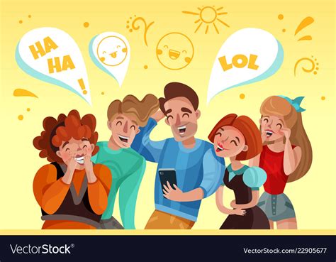 Laughing people Royalty Free Vector Image - VectorStock