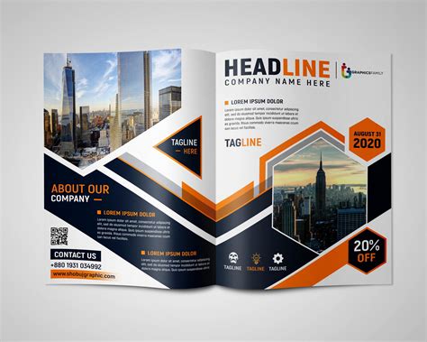 Professional Bi fold Brochure Design Free psd Download – GraphicsFamily