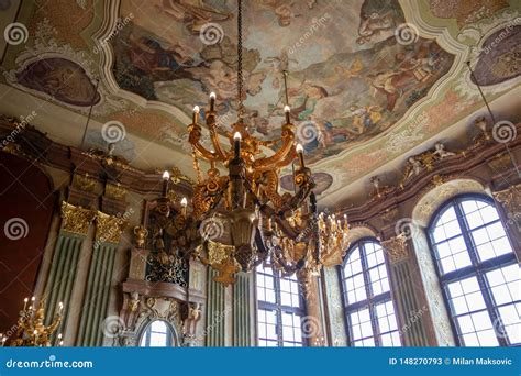 Interior in Ksiaz castle editorial stock photo. Image of medieval ...