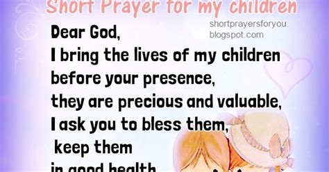 Short Prayer for my Children. Blessings | Short Prayers for You