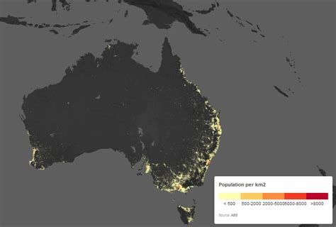 The most detailed map of Australian population density ever - Vivid Maps