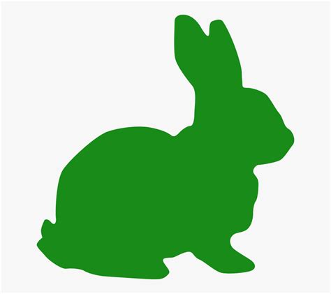 Green Rabbit Silhouette , Free Transparent Clipart - ClipartKey